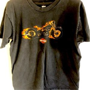 Mens Black Harley Davidson T-shirt Lennoxville Canada Large